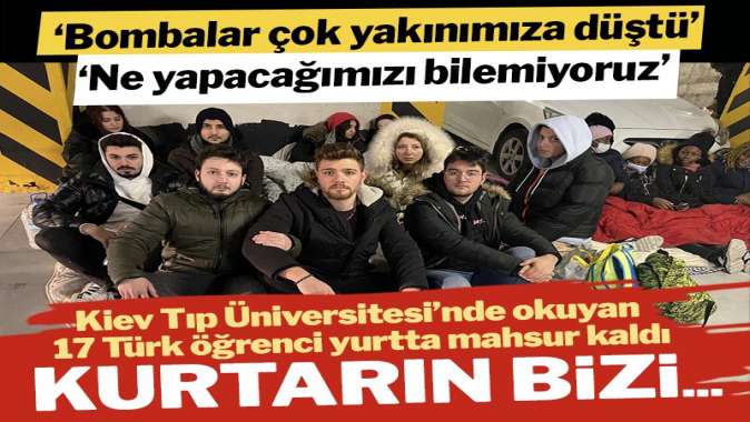 17 Türk öğrencinin kaldığı Kiev’deki yurdun yakınına füze düştü