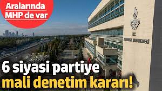 6 siyasi partiye mali denetim kararı! Aralarında MHP de var