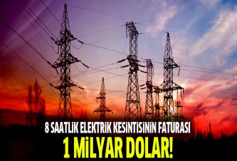 8 saatlik elektrik kesintisinin faturası 1 milyar dolar!