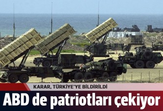 ABD de Türkiye'deki patriotları çekiyor