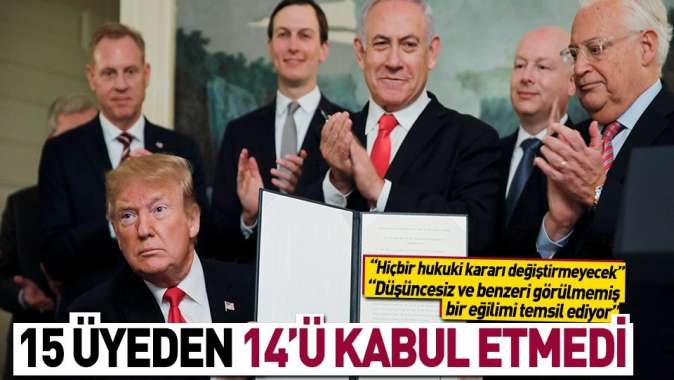 ABD, Golan Tepeleri kararıyla BMGKde yalnız kaldı.