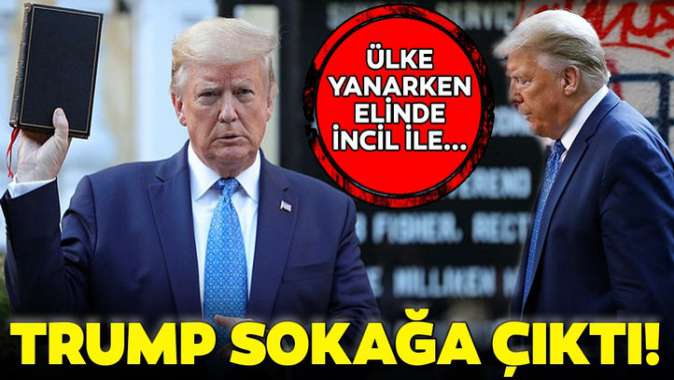 ABD kaosun pençesinde! Trump elinde incil ile...