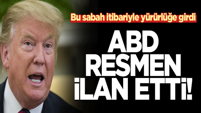 ABD resmen ilan etti! Çine ek gümrük vergisi