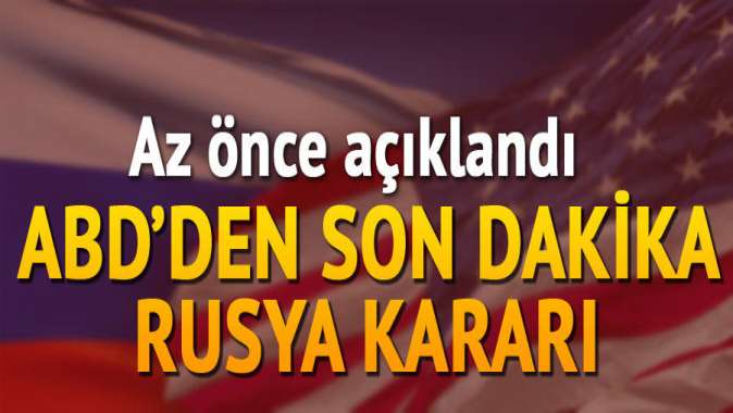 ABD Rusyaya yeni yaptırımlarını açıkladı