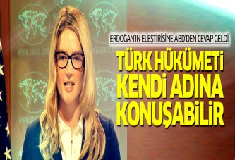 ABD: Türk hükümeti kendi adına konuşabilir