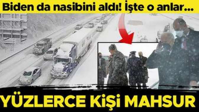 ABDde kar fırtınası! Biden uçakta mahsur kaldı, araçlar 15 saat karda bekledi