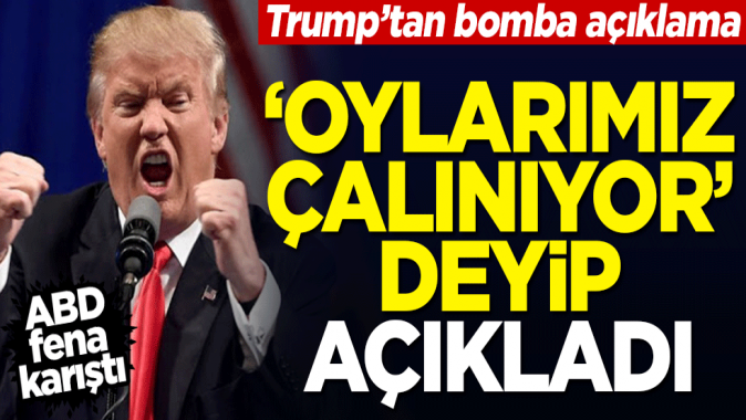 ABDde ortalık karıştı... Trumpdan bomba açıklama: Oylarımızı çalmaya çalışıyorlar