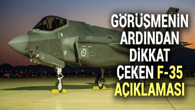 ABDden F-35lerle ilgili çarpıcı mesaj