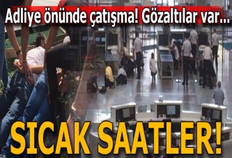 Adliyenin önünde silahlı çatışma çıktı