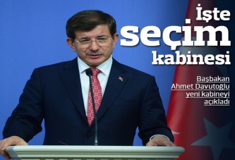 Ahmet Davutoğlu yeni kabine listesini açıkladı