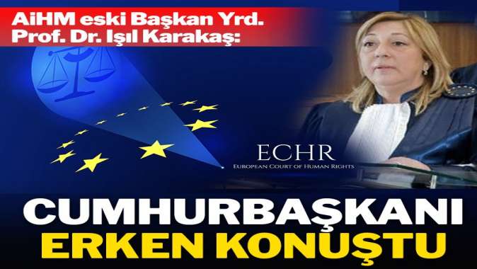 AİHM eski Başkan Yardımcısı Prof. Dr. Karakaş: Cumhurbaşkanı erken konuştu