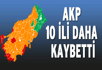 AKP 10 ili daha kaybetti