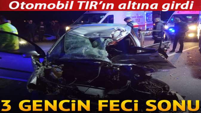 Aksarayda feci kaza... 3 genç hayatını kaybetti