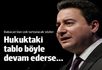 Ali Babacan: Su ve ekmek nasıl ihtiyaçsa hukuk da öyle bir ihtiyaç