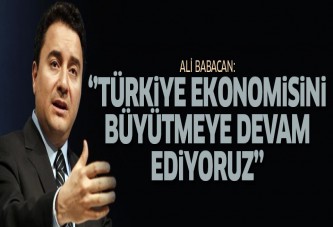 Ali Babacan: 'Türkiye ekonomisini büyütmeye devam ediyoruz'