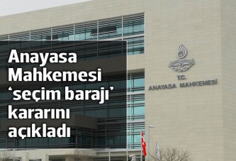 Anayasa Mahkemesi 'baraj' başvurusunu reddetti