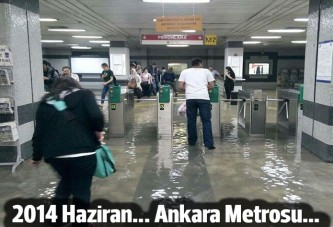 Ankara'da metroyu su bastı