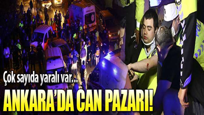 Ankarada polis uygulama noktasına araç daldı