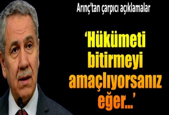 Arınç: Cemaat çağrılarıma yanıt vermedi