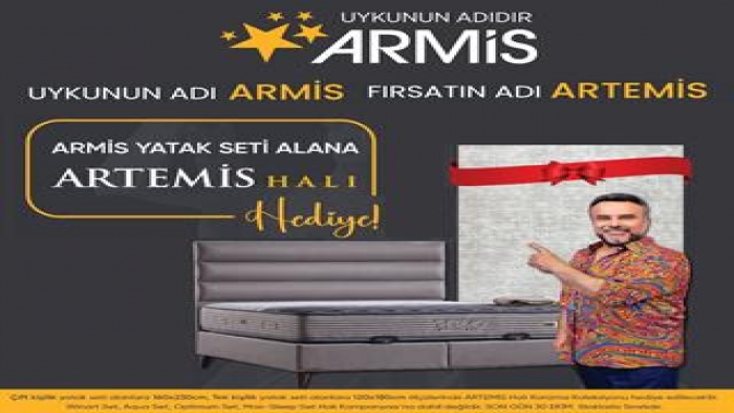 Armis’ten Yatak Seti Alana Artemis Halı Hediye