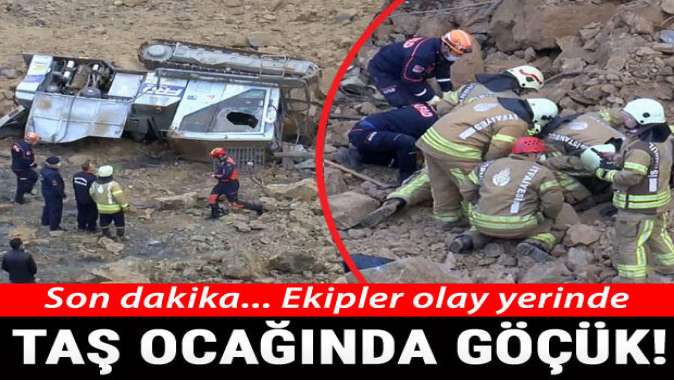 Arnavutköyde taş ocağında göçük!