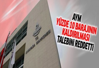 AYM seçim barajının kaldırılması talebini reddetti