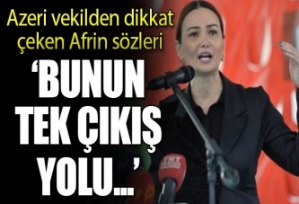 Azeri vekil Paşayeva'dan dikkat çeken Afrin çıkışı