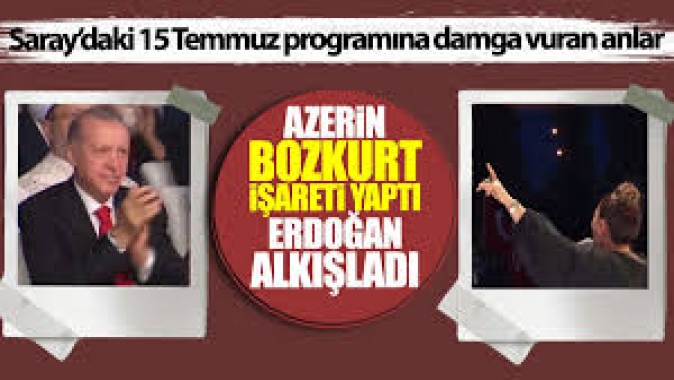 Azerin bozkurt işareti yaptı Erdoğan alkışladı