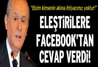 Bahçeli eleştirilere Facebook’tan cevap verdi