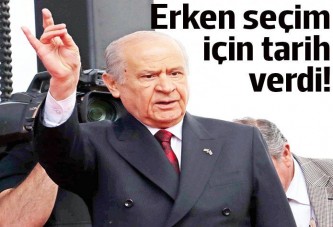 Bahçeli erken seçim için tarih verdi!