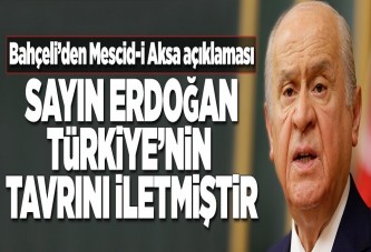 Bahçeli: İsrail'in yönetimi terörden farksızdır.