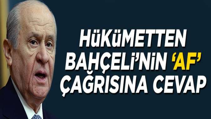 Bakan Abdülhamit Gülden Bahçelinin af çağrısına cevap