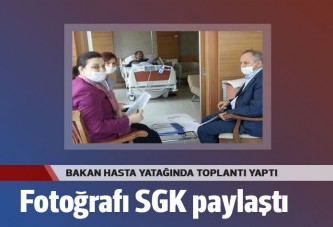 Bakan Çelik hasta yatağında görüntülendi