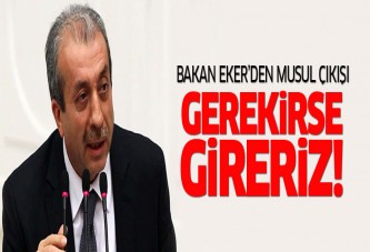 Bakan Eker: Gerekirse askeri müdahale yaparız!