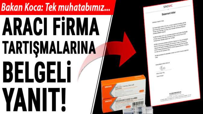 Bakan Kocadan koronavirüs aşısında aracı firma iddialarına cevap