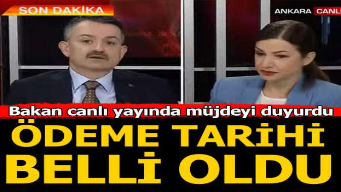 Bakan Pakdemirli açıkladı! Ödemeler Temmuzun ilk haftası başlıyor