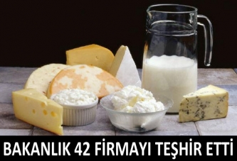 Bakanlık 42 firmayı teşhir etti