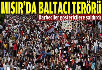 Baltacılar göstericilere saldırdı