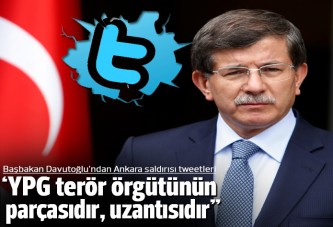 Başbakan Ahmet Davutoğlu'ndan Ankara saldırısı tweetleri