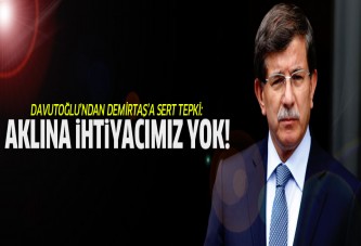 Başbakan Davutoğlu'ndan Demirtaş'a sert tepki!