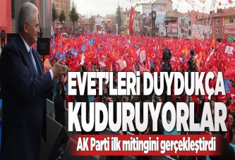 Başbakan: Evet'leri duydukça kuduruyorlar.