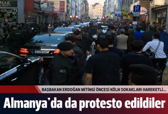 Başbakan Yardımcısı'na Köln'de protesto