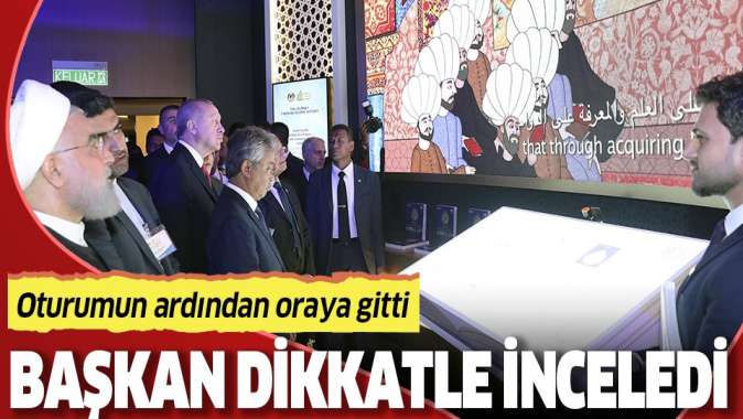 Başkan Erdoğan Kuala Lumpur Zirvesi’nin sergi alanını gezdi