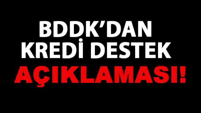 BDDKdan kredi destek programı açıklaması!