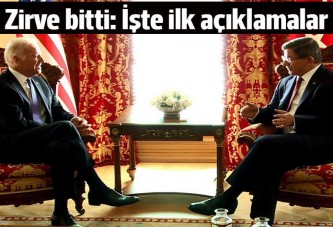 Biden-Davutoğlu görüşmesi sona erdi