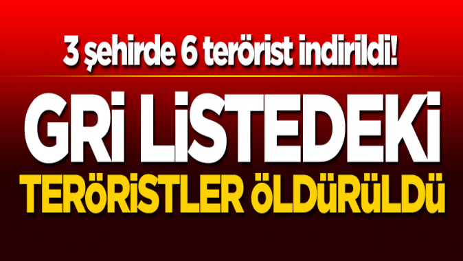 Bingöl, Ağrı ve Tuncelide 6 terörist öldürüldü