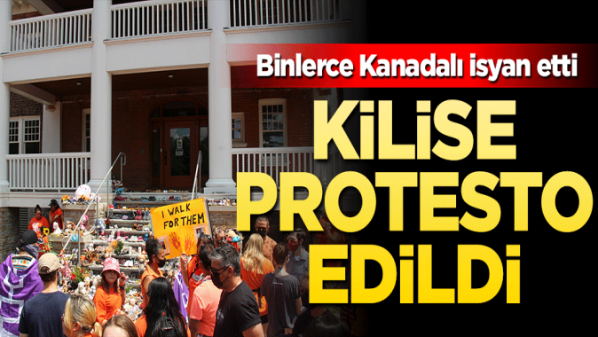 Binlerce Kanadalı isyan etti! Kiliseleri protesto ettiler