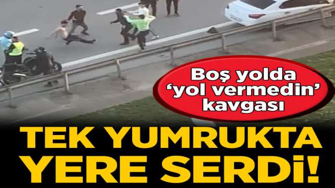 Bir yumrukla yere serdi