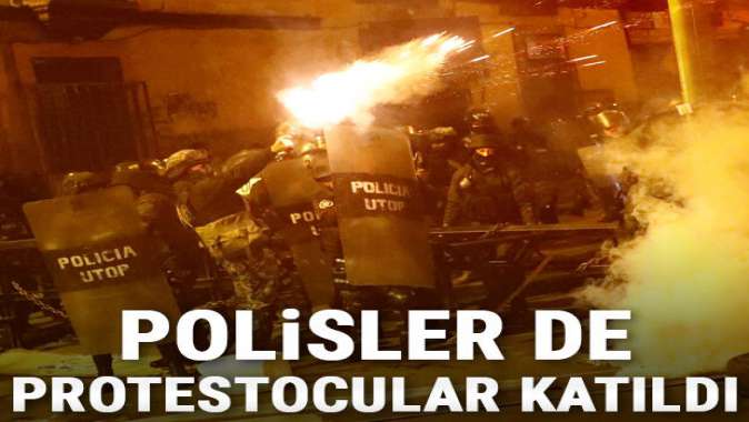 Bolivyada bazı polisler protestoculara katıldı