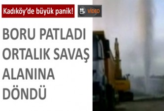 Boru patladı, ortalık savaş alanına döndü